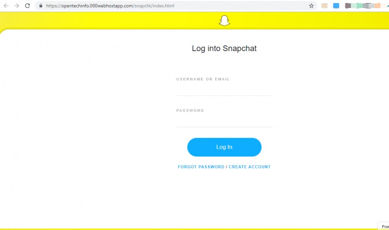 snapchat-phishing-page